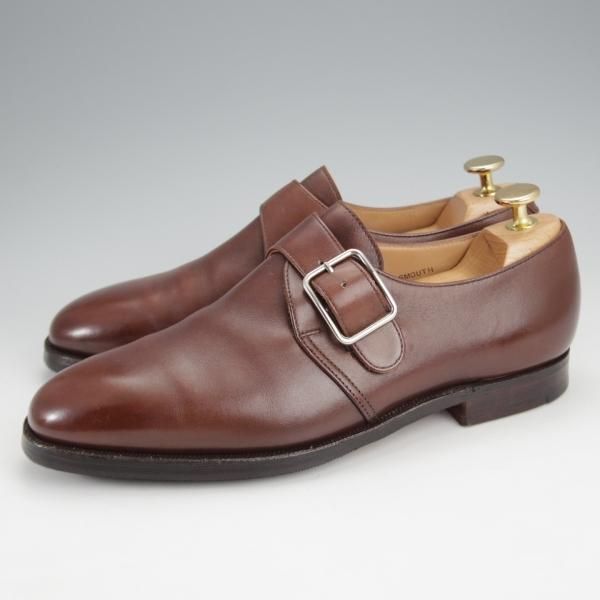 極上★クロケット&ジョーンズ 6E【★モンクストラップ/PORTSMOUTH】318ラスト/カーフ/茶/メンズ/Crockett&Jones★j604