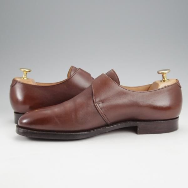 極上★クロケット&ジョーンズ 6E【★モンクストラップ/PORTSMOUTH】318ラスト/カーフ/茶/メンズ/Crockett&Jones★j604