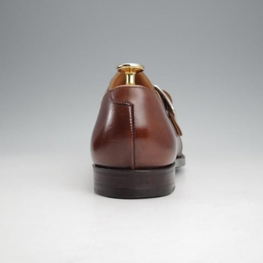 極上★クロケット&ジョーンズ 6E【★モンクストラップ/PORTSMOUTH】318ラスト/カーフ/茶/メンズ/Crockett&Jones★j604