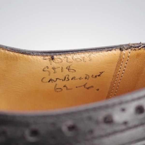 美品★トリッカーズ SIZE 6.5【現行定価9万円以上★CAMBRIDGE/セミブローグ】9518/カーフ/黒/メンズ/Tricker's★j607