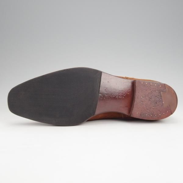 極上★クロケット&ジョーンズ 7.5D【ハンドグレードライン★ALBANY/337】クォーターブローグ/スエード/茶/メンズCrockett&Jones★j608