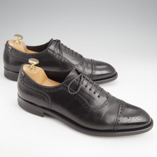 ★シェットランドフォックス SIZE 7.5【定価￥44,000-★ダイナイトソール仕様/コベントリー】004F/セミブローグ/黒/Shetlandfox★j609