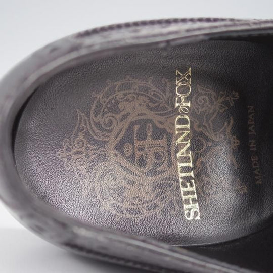 ★シェットランドフォックス SIZE 7.5【定価￥44,000-★ダイナイトソール仕様/コベントリー】004F/セミブローグ/黒/Shetlandfox★j609