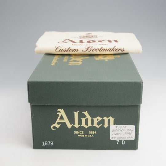 極美品★オールデン 7D【定価￥170,500-★コードバン仕様/モディファイドラスト】1878/モンクストラップ/#8/バーガンディー/ALDEN★j621