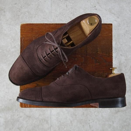 極上★チャーチ 75F/UK7.5【現行モデル定価￥176,000-★コンサル/CONSUL】173ラスト/ストレートチップ/スエード/濃茶/Church's★j622