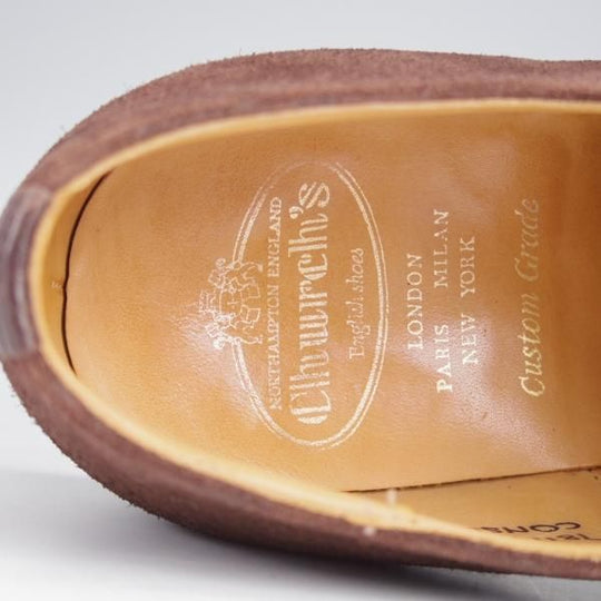 極上★チャーチ 75F/UK7.5【現行モデル定価￥176,000-★コンサル/CONSUL】173ラスト/ストレートチップ/スエード/濃茶/Church's★j622