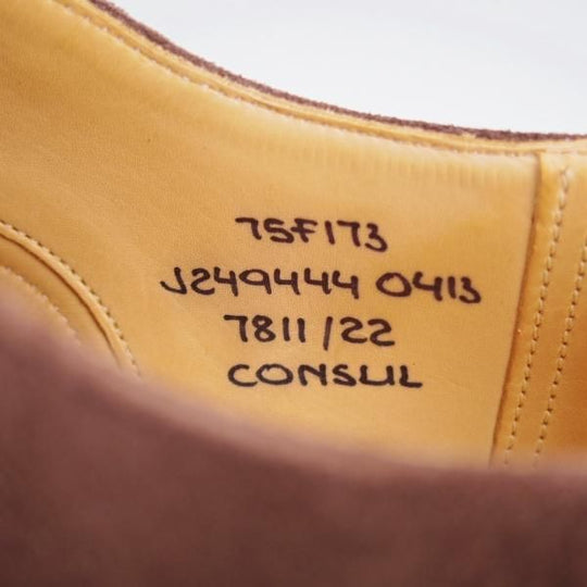 極上★チャーチ 75F/UK7.5【現行モデル定価￥176,000-★コンサル/CONSUL】173ラスト/ストレートチップ/スエード/濃茶/Church's★j622