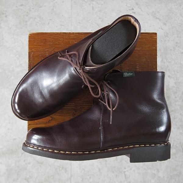 極美品★パラブーツ SIZE 8【定価￥79,200-★ブロワ/BLOIS】チャッカブーツ/TEXソール/リスレザー/CAFE/カフェ/濃茶/Paraboot★j624