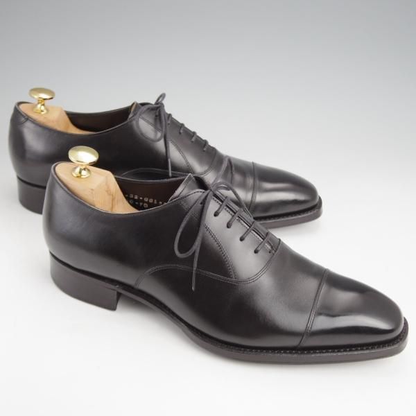 極美品★三陽山長 SIZE 7.5【定価￥80,300-★友之介/R309ラスト】ストレートチップ/カーフ/黒/メンズ/TOMONOSUKE/Sanyo Yamacho★j628
