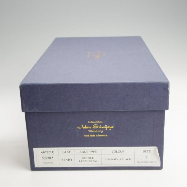 極上★ジャランスリワヤ SIZE 7【定価￥88,000-★コードバン仕様/98902】TIMOラスト/プレーントゥ/黒/メンズ/JALAN SRIWIJAWA★j629