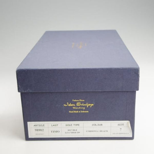 極上★ジャランスリワヤ SIZE 7【定価￥88,000-★コードバン仕様/98902】TIMOラスト/プレーントゥ/黒/メンズ/JALAN SRIWIJAWA★j629