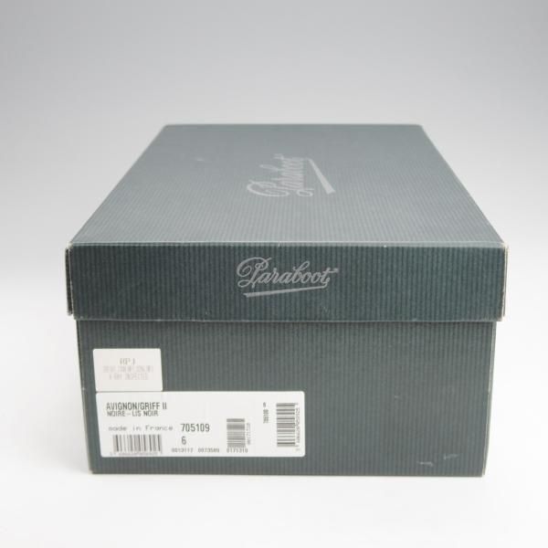 極上★パラブーツ SIZE 6【定価￥79,200-★アヴィニョン/AVIGNON】グリフソール/リスレザー/Uチップ/NOIR/黒/メンズ/Paraboot★j630