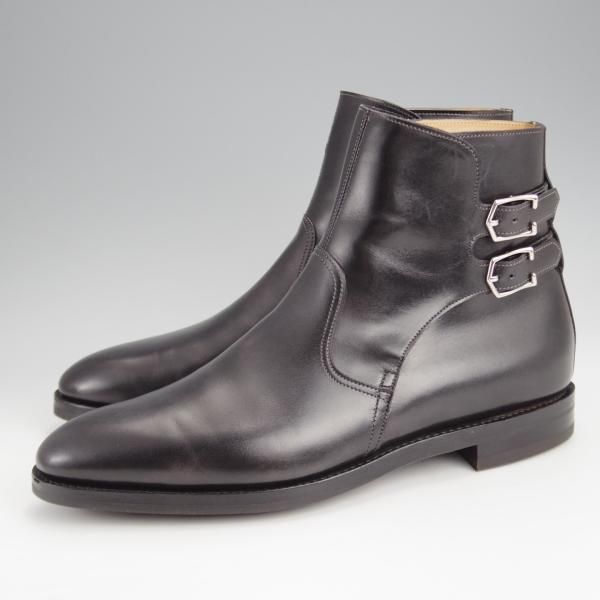 未使用★ジョンロブ 7E【極希少★DEAUVILLE/ドーヴィル/ミスティカーフ】7000Bラスト/ダブルバックル/ブーツ/黒/JOHN LOBB★j632