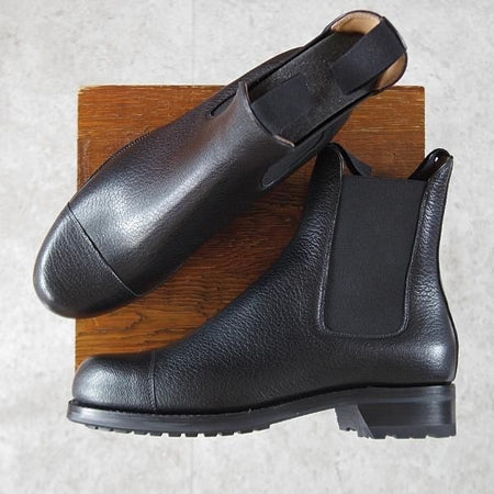 未使用★(伊)F.LLIジャコメッティ SIZE 40.5【定価￥117,700-★ゴートレザー(山羊革)/サイドゴアブーツ】FG208/黒/Giacometti★j633