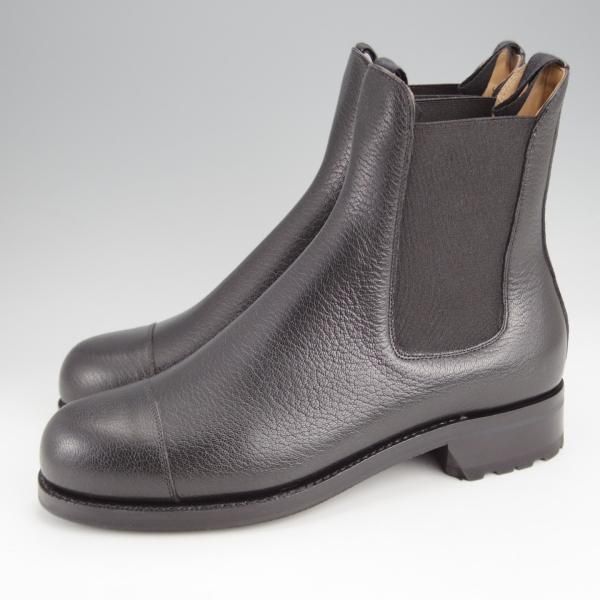 未使用★(伊)F.LLIジャコメッティ SIZE 40.5【定価￥117,700-★ゴートレザー(山羊革)/サイドゴアブーツ】FG208/黒/Giacometti★j633