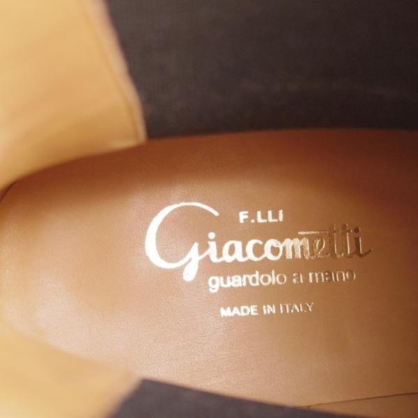 未使用★(伊)F.LLIジャコメッティ SIZE 40.5【定価￥117,700-★ゴートレザー(山羊革)/サイドゴアブーツ】FG208/黒/Giacometti★j633