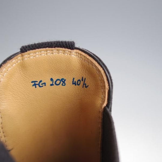 未使用★(伊)F.LLIジャコメッティ SIZE 40.5【定価￥117,700-★ゴートレザー(山羊革)/サイドゴアブーツ】FG208/黒/Giacometti★j633