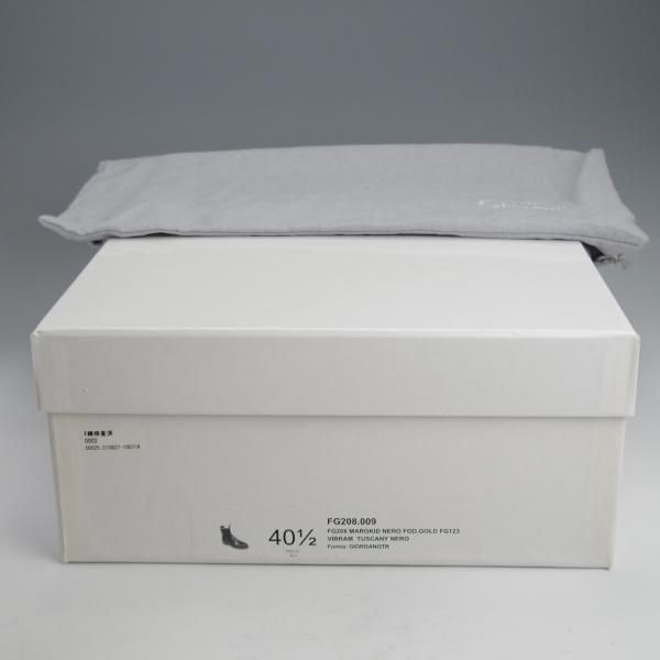 F.LLIジャコメッティ SIZE 40.5ゴートレザー/サイドゴアブーツ