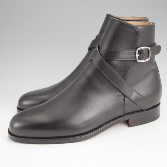 未使用★(伊)F.LLIジャコメッティ SIZE 40.5【定価￥151,800-★ジョッパーブーツ/FG337】(仏)デュプイ社のカーフ/黒/Giacometti★j634