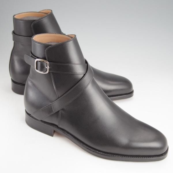 未使用★(伊)F.LLIジャコメッティ SIZE 40.5【定価￥151,800-★ジョッパーブーツ/FG337】(仏)デュプイ社のカーフ/黒/Giacometti★j634