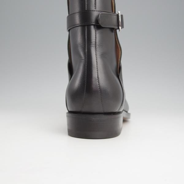 未使用★(伊)F.LLIジャコメッティ SIZE 40.5【定価￥151,800-★ジョッパーブーツ/FG337】(仏)デュプイ社のカーフ/黒/Giacometti★j634