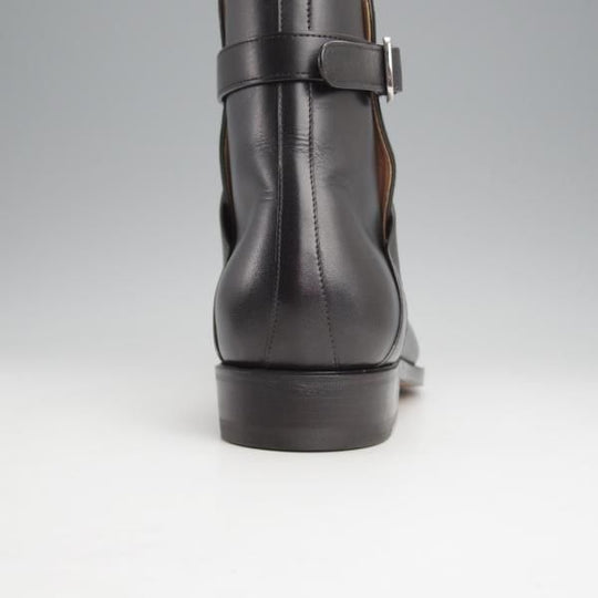 未使用★(伊)F.LLIジャコメッティ SIZE 40.5【定価￥151,800-★ジョッパーブーツ/FG337】(仏)デュプイ社のカーフ/黒/Giacometti★j634