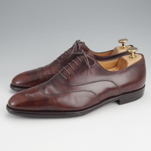 極上★ジョンロブ SIZE 41/UK7程度【貴重★エルメス別注/ミュージアムカーフ】H103ラスト/濃茶/メンズ/HERMES/JOHN LOBB★j635