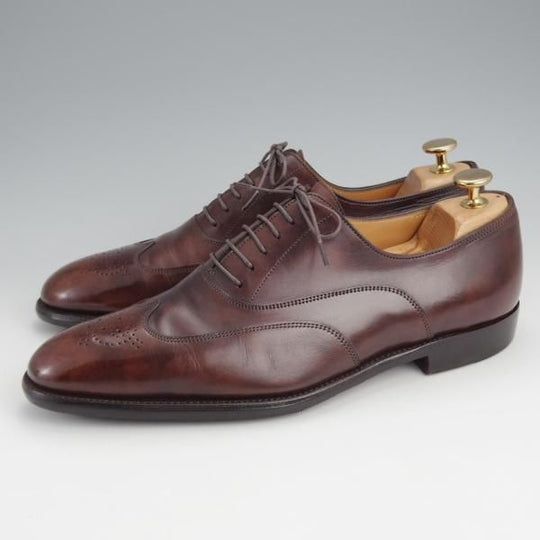 極上★ジョンロブ SIZE 41/UK7程度【貴重★エルメス別注/ミュージアムカーフ】H103ラスト/濃茶/メンズ/HERMES/JOHN LOBB★j635