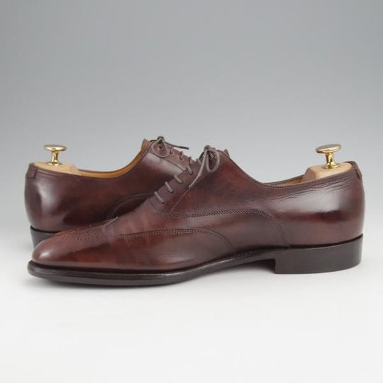 極上★ジョンロブ SIZE 41/UK7程度【貴重★エルメス別注/ミュージアムカーフ】H103ラスト/濃茶/メンズ/HERMES/JOHN LOBB★j635