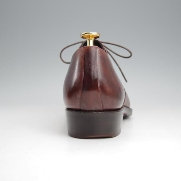 極上★Perfetto/ペルフェット SIZE 7.5【グッドイヤーウェルテッド製法★レベルソ仕立て/ストレートチップ】カーフ/濃茶/メンズ★j637