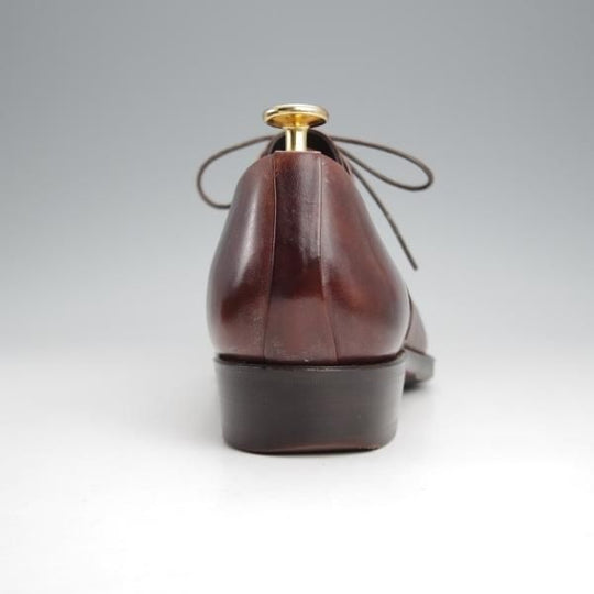 極上★Perfetto/ペルフェット SIZE 7.5【グッドイヤーウェルテッド製法★レベルソ仕立て/ストレートチップ】カーフ/濃茶/メンズ★j637