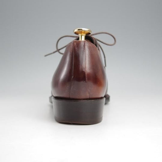 極上★Perfetto/ペルフェット SIZE 7.5【グッドイヤーウェルテッド製法★レベルソ仕立て/ストレートチップ】カーフ/濃茶/メンズ★j637