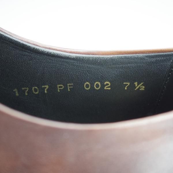 極上★Perfetto/ペルフェット SIZE 7.5【グッドイヤーウェルテッド製法★レベルソ仕立て/ストレートチップ】カーフ/濃茶/メンズ★j637
