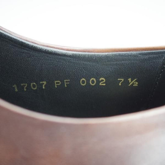 極上★Perfetto/ペルフェット SIZE 7.5【グッドイヤーウェルテッド製法★レベルソ仕立て/ストレートチップ】カーフ/濃茶/メンズ★j637