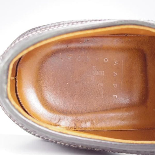 極上★オールデン 7.5D【貴重★BEAMS別注/ロングウイング/97670】バリーラスト/黒×白/コンビ/グレインレザー/ビームス/ALDEN★j639