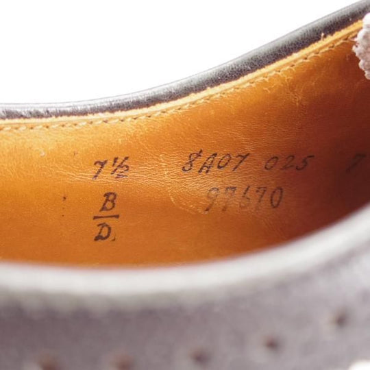 極上★オールデン 7.5D【貴重★BEAMS別注/ロングウイング/97670】バリーラスト/黒×白/コンビ/グレインレザー/ビームス/ALDEN★j639