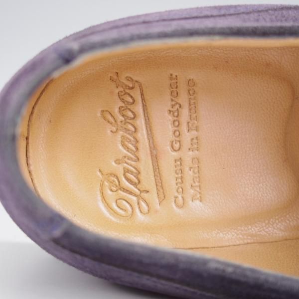 極美品★パラブーツ SIZE 8【定価￥84,700-★ドレス仕様シャンボード/CHAMBORD】Uチップ/スエード/紺/メンズ/Paraboot★j640