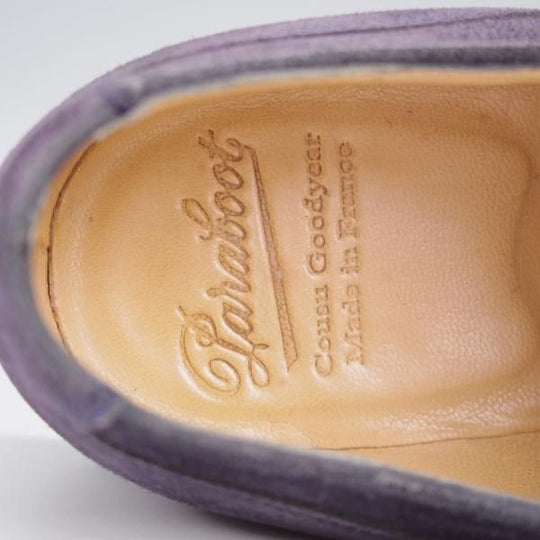 極美品★パラブーツ SIZE 8【定価￥84,700-★ドレス仕様シャンボード/CHAMBORD】Uチップ/スエード/紺/メンズ/Paraboot★j640