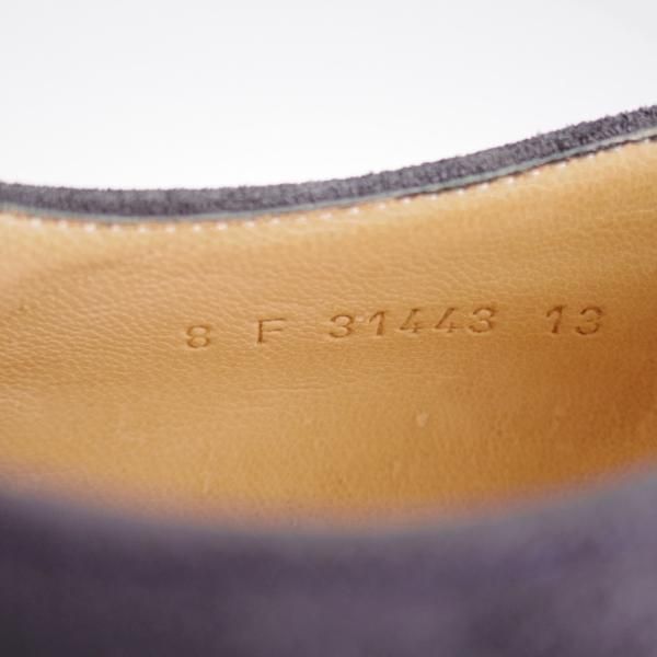 極美品★パラブーツ SIZE 8【定価￥84,700-★ドレス仕様シャンボード/CHAMBORD】Uチップ/スエード/紺/メンズ/Paraboot★j640