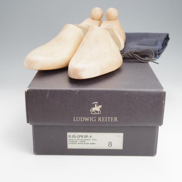 美品★(東欧)ルーディックライター SIZE 8【定価￥165,000-★コードバン/濃茶(シガー系)/純正シューツリー付】LUDWIG REITER★j641