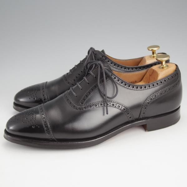 極上★クロケット&ジョーンズ 7E【同系モデル定価￥100,100-★WESTFIELD/ウエストフィールド】341ラスト/セミブローグ/カーフ/黒★j645