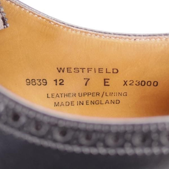 極上★クロケット&ジョーンズ 7E【同系モデル定価￥100,100-★WESTFIELD/ウエストフィールド】341ラスト/セミブローグ/カーフ/黒★j645