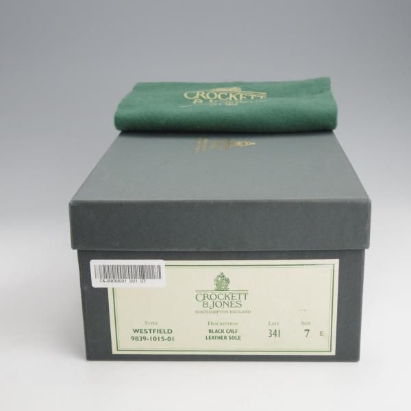 極上★クロケット&ジョーンズ 7E【同系モデル定価￥100,100-★WESTFIELD/ウエストフィールド】341ラスト/セミブローグ/カーフ/黒★j645