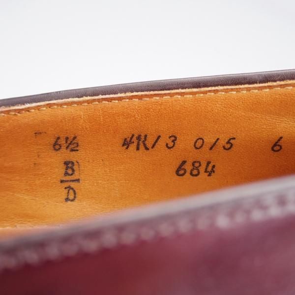 極上★オールデン 6.5D【現行定価17万円程度★コードバン/684/フルストラップ】アバディーンラスト/コインローファー/赤茶/ALDEN★j646