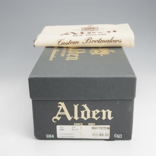 極上★オールデン 6.5D【現行定価17万円程度★コードバン/684/フルストラップ】アバディーンラスト/コインローファー/赤茶/ALDEN★j646