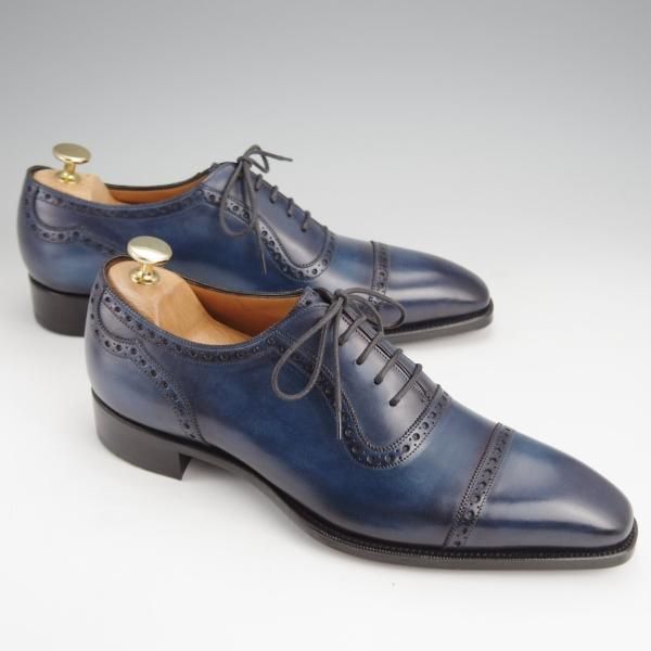 未使用★(英)ガジアーノ&ガーリング 6.5E【モデル定価￥231,000-★DECOラスト/ST.JAMES 2】クォーターブローグ/紺/GAZIANO&GIRLING★j648