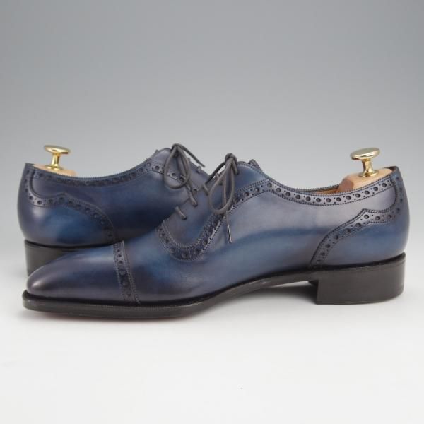 未使用★(英)ガジアーノ&ガーリング 6.5E【モデル定価￥231,000-★DECOラスト/ST.JAMES 2】クォーターブローグ/紺/GAZIANO&GIRLING★j648