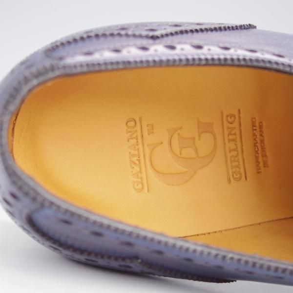 未使用★(英)ガジアーノ&ガーリング 6.5E【モデル定価￥231,000-★DECOラスト/ST.JAMES 2】クォーターブローグ/紺/GAZIANO&GIRLING★j648