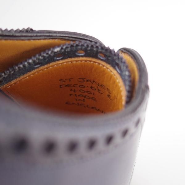 未使用★(英)ガジアーノ&ガーリング 6.5E【モデル定価￥231,000-★DECOラスト/ST.JAMES 2】クォーターブローグ/紺/GAZIANO&GIRLING★j648