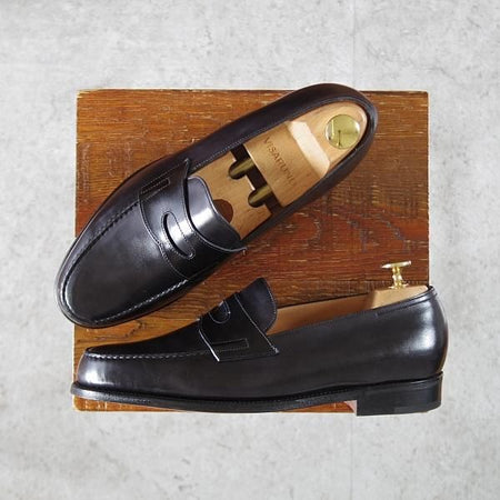 未使用★ジョンロブ 5.5E【現行定価￥231,000-★ロペス/LOPEZ】4395ラスト/コインローファー/カーフ/黒/メンズ/JOHN LOBB★j649